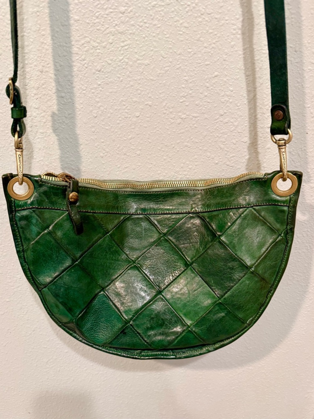 Spectacular Campomaggi “Bottliglia” Green Leather Bag - Picture 2 of 8
